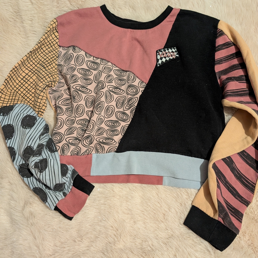 Vans Black and Pink Long Sleeve Top SALLY NMBC
